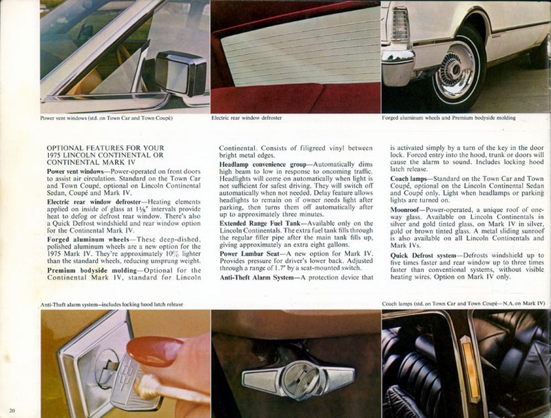 1975 Lincoln Model Range Brochure Page 6